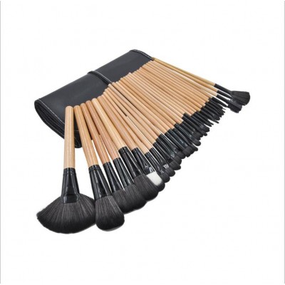 Professional 32pcs  Makeup Brushes Set Wood Handle Eye Shadow Lip Brush Make up Brush with Bag Synthetic Hair