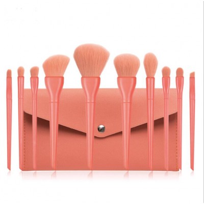 Cosmetic Tools Makeup Brushes Set   Eye Shadow Brush Candy Make Up Kits 10Pcs with Transparent Bag